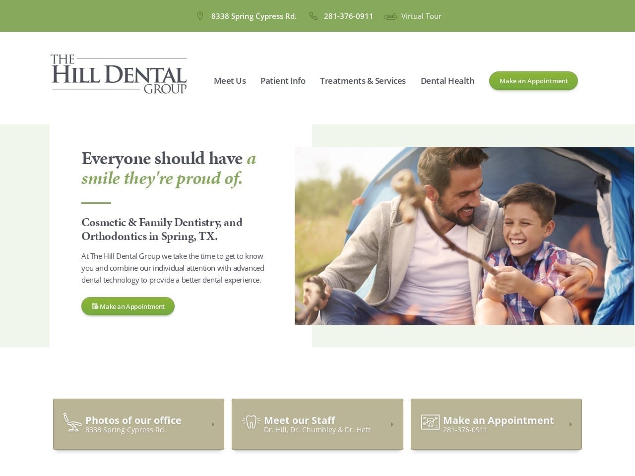 Hill Dental  Group Website Screenshot from hilldentalgroup.com