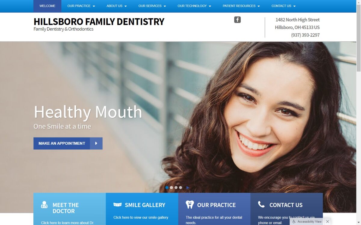 hillsborofamilydentistry.net screenshot