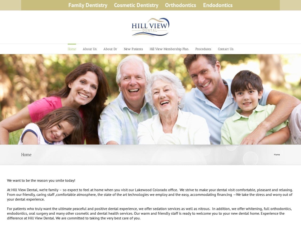 Hill View Dental Website Screenshot from hillviewdentistry.com