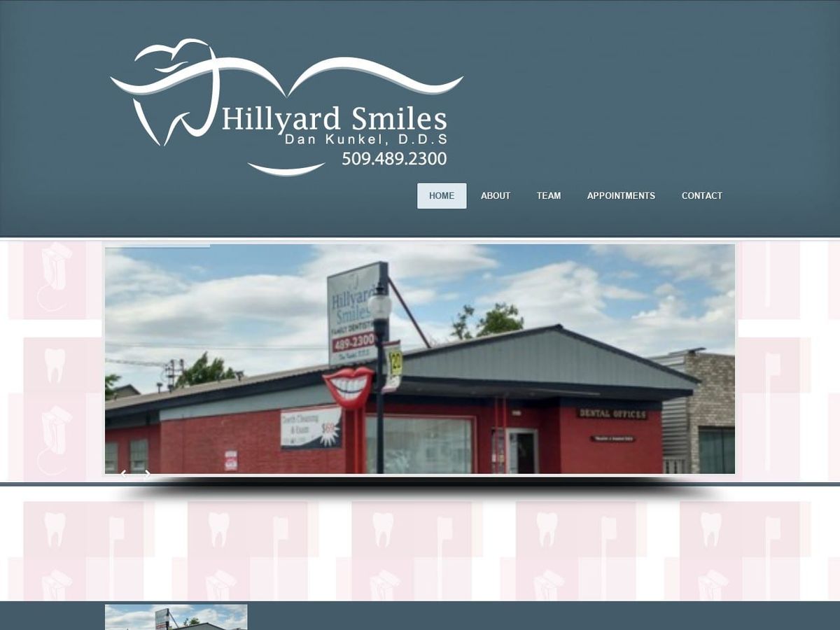 Hillyard Dental Clinic Website Screenshot from hillyardsmiles.com