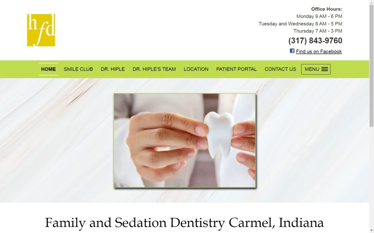 hiplefamilydentistry.net screenshot