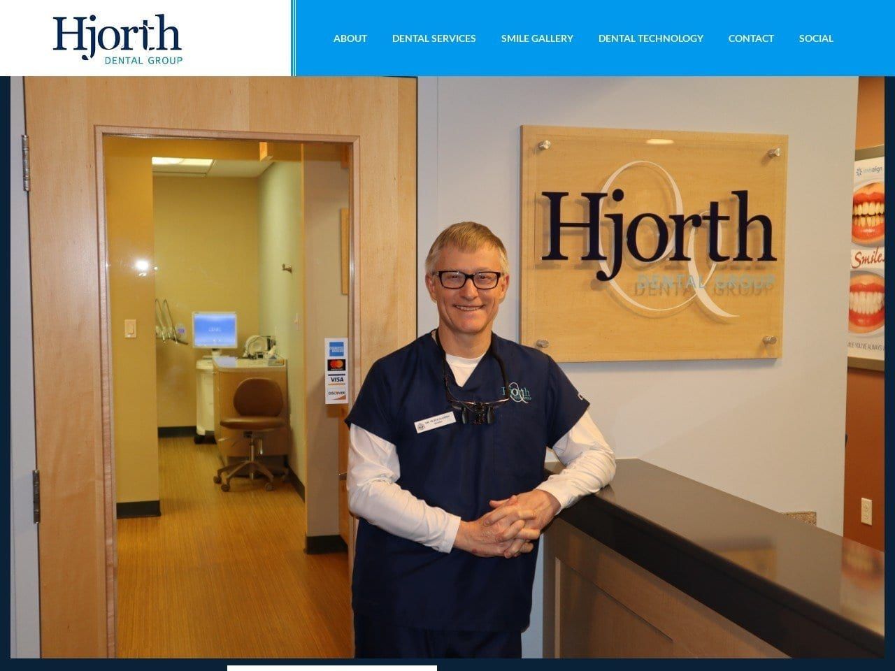 Dr. Peter Hjorth Website Screenshot from hjorthdental.com
