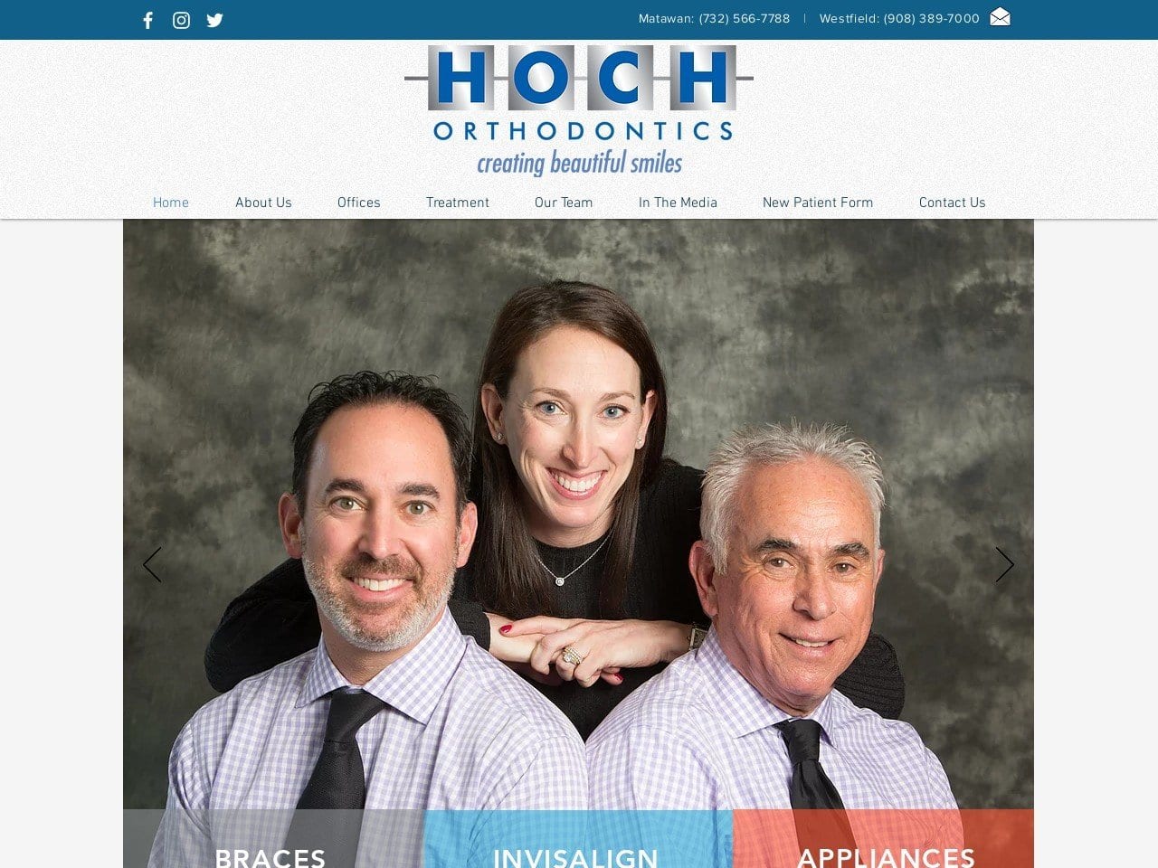 Hoch Orthodontics Website Screenshot from hochorthodontics.com