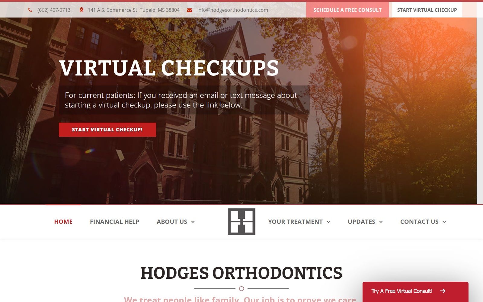 hodgesorthodontics.com screenshot