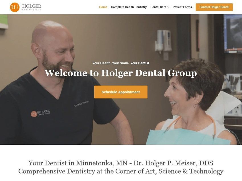 Holger Dental Group Website Screenshot from holgerdentalgroup.com