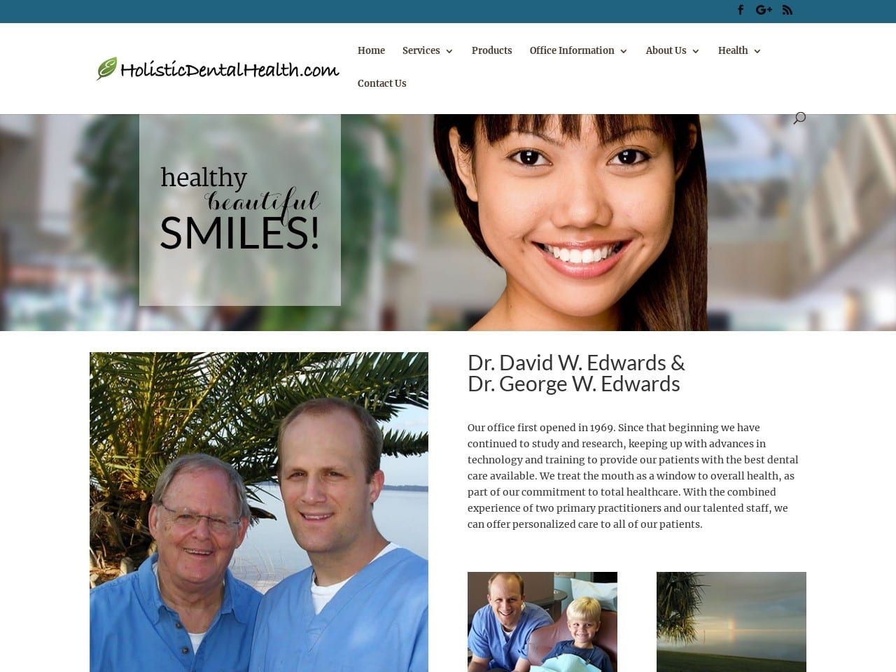 George W. Edwards DMD and David W. Edwards DMD Website Screenshot from holisticdentalhealth.com