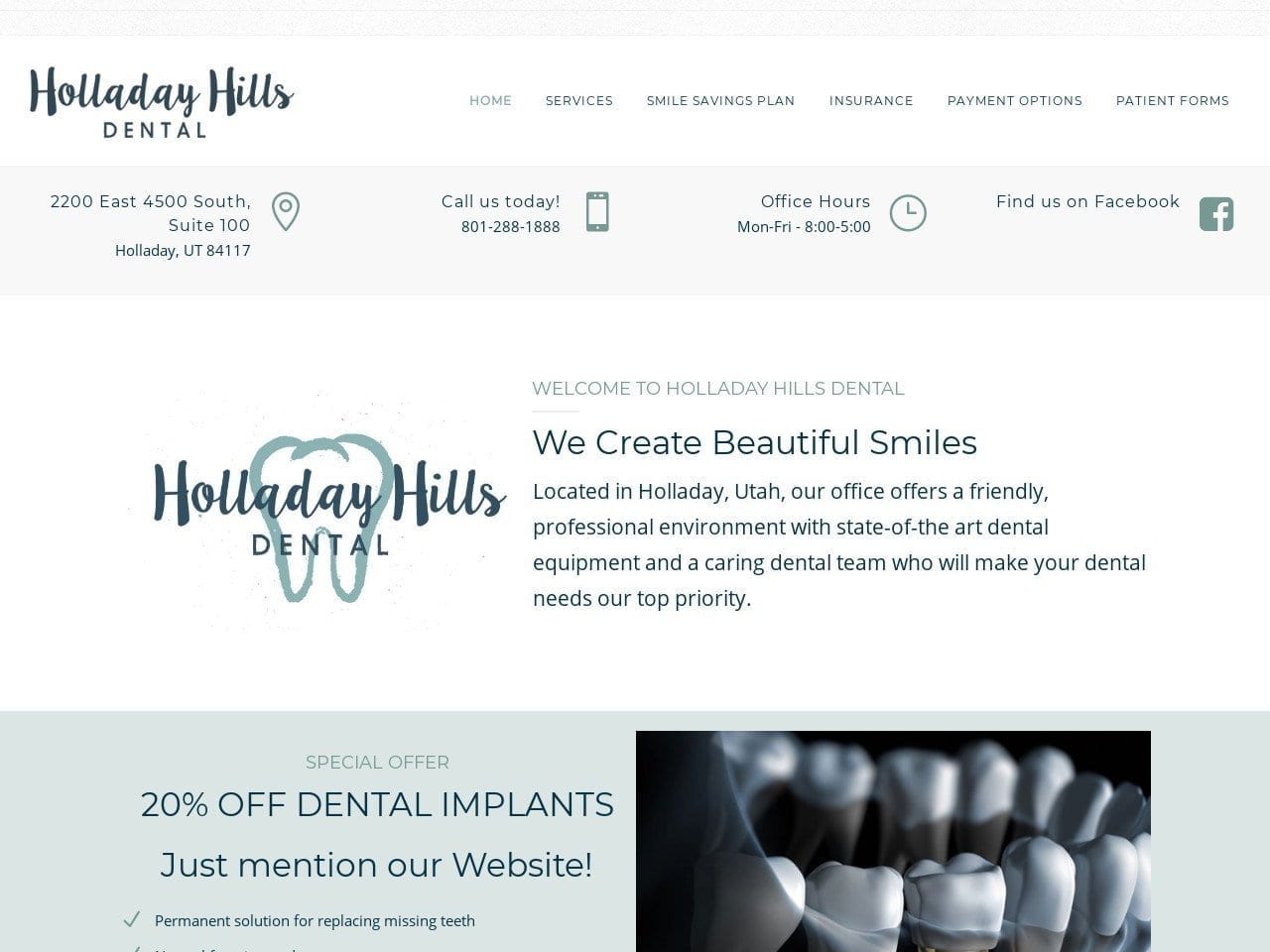 Soelberg Steven DDS Website Screenshot from holladayhillsdental.com