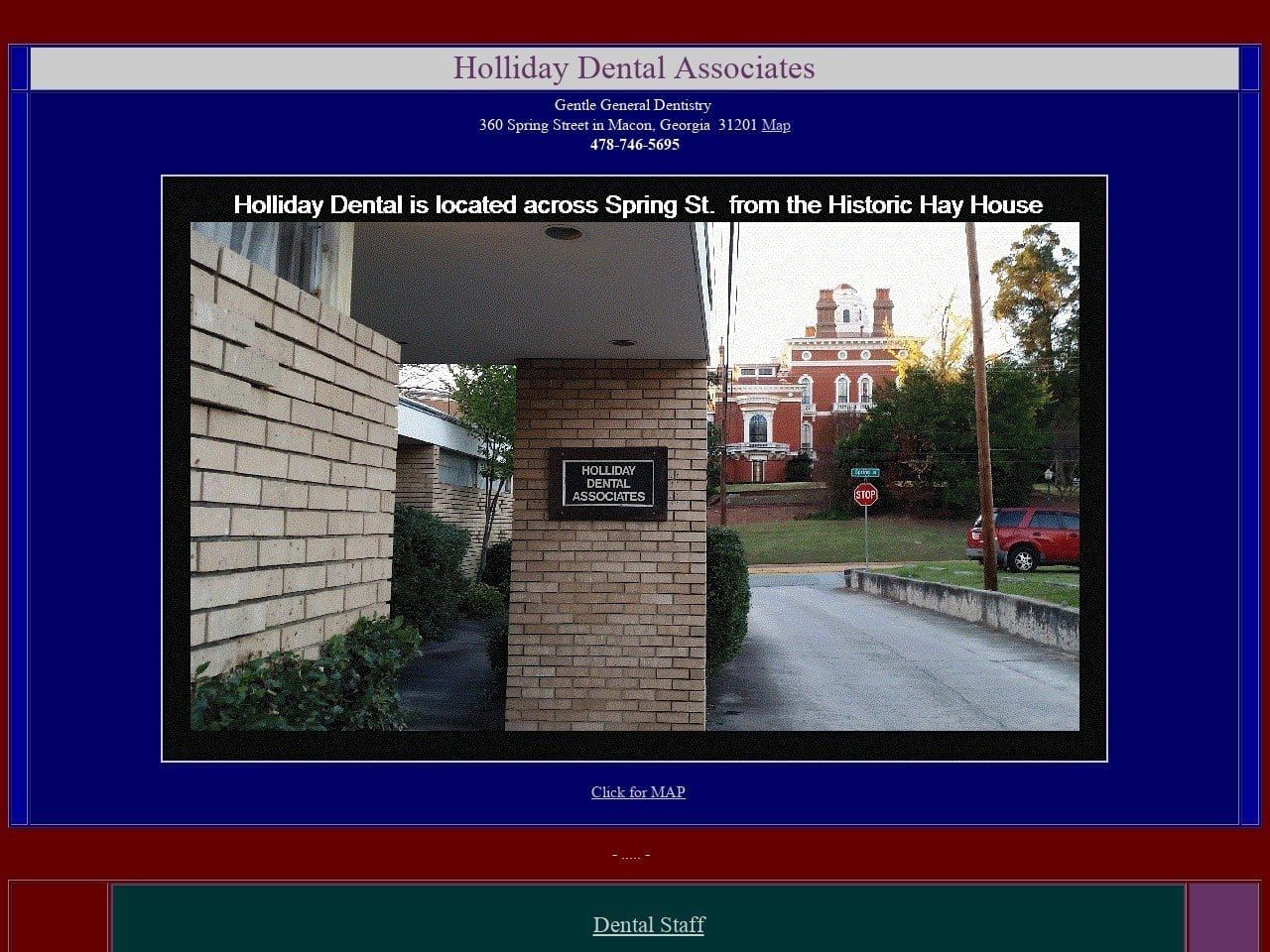 Holliday Dental Assoc Website Screenshot from hollidaydental.com