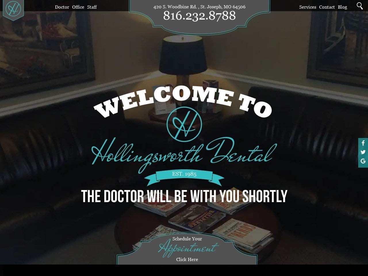 Hollingsworth Dental Website Screenshot from hollingsworthdental.com