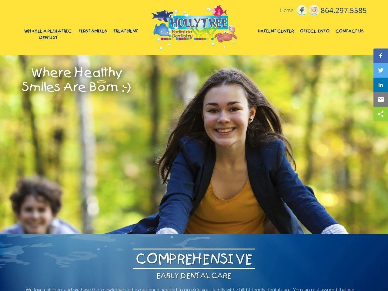 Hollytreepediatric Dentistry Website Screenshot from hollytreepediatricdentistry.com