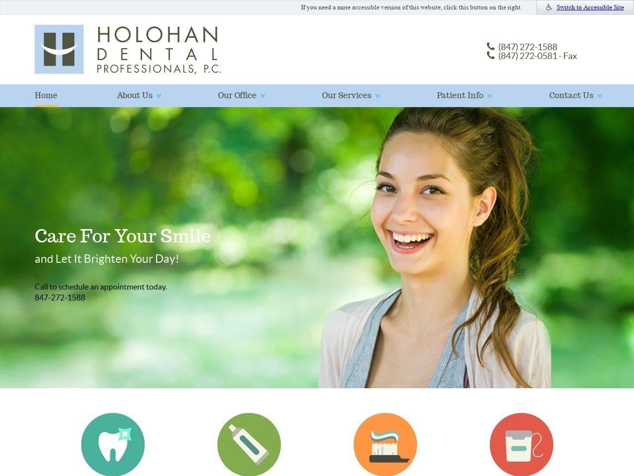 Holohan Dental Professionals Website Screenshot from holohandental.com