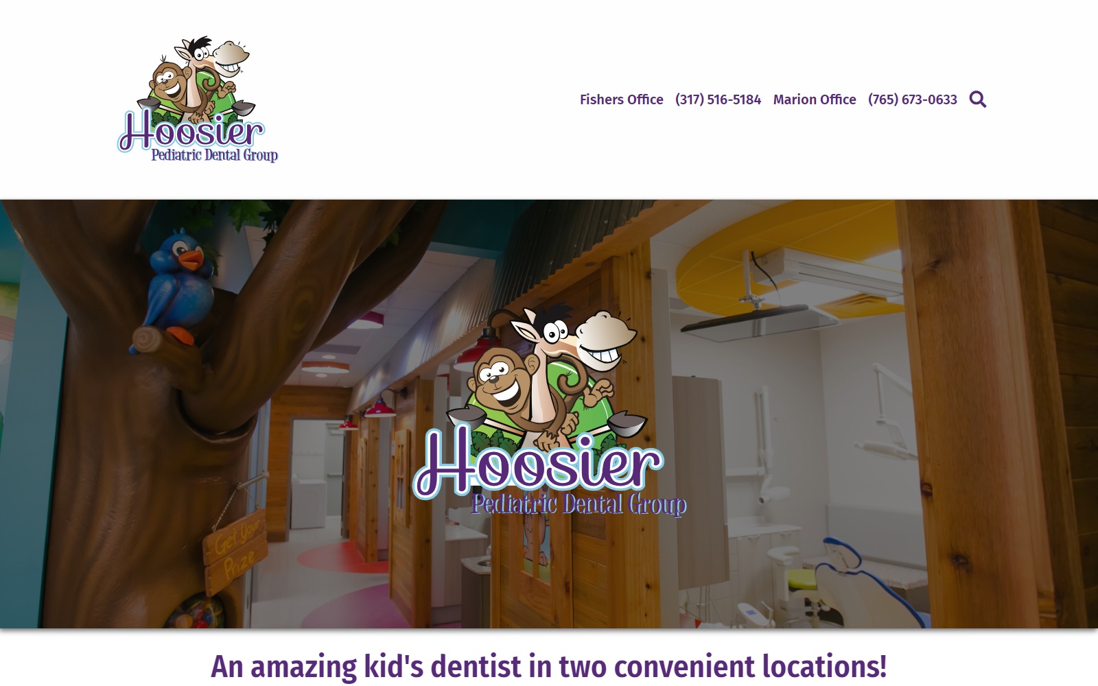 hoosierpediatricdental.com screenshot