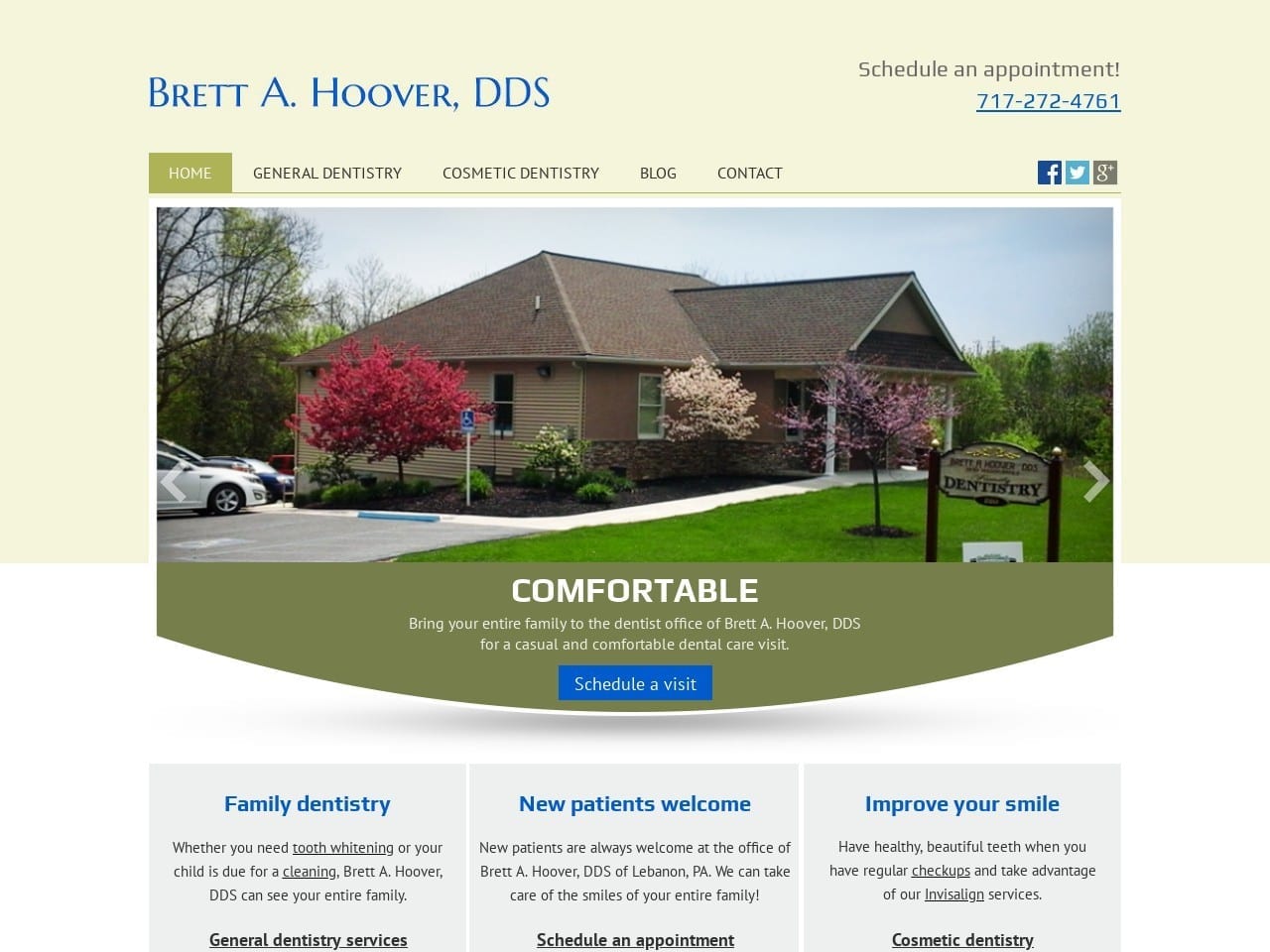 Hoover Dental Care Website Screenshot from hooverdentalcare.com