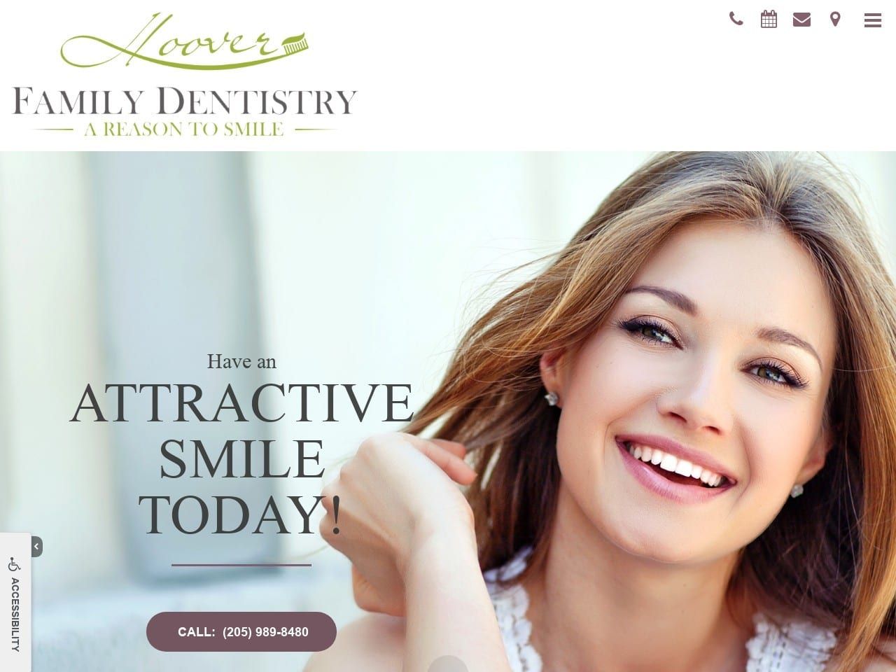 Hoover Family Dentistry Website Screenshot from hooverfamilydentistry.com