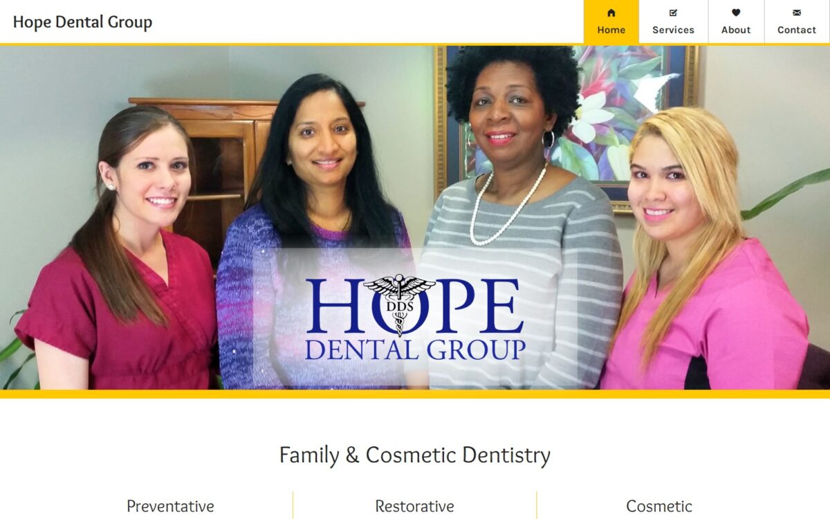 hopedentalgroup.com screenshot