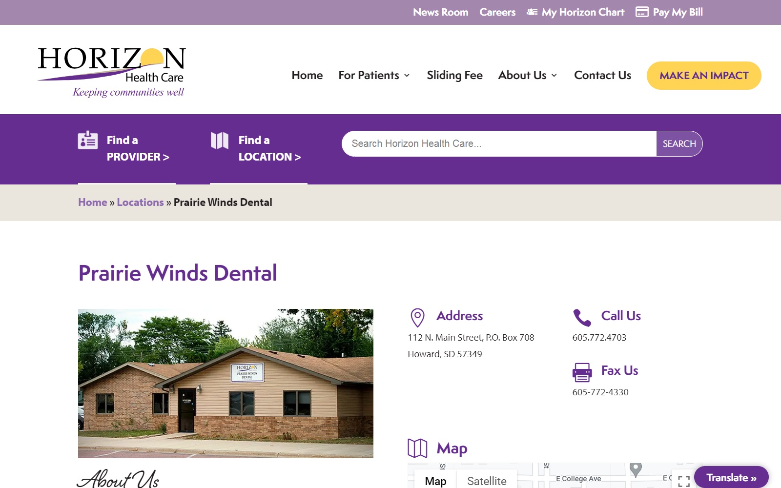 horizonhealthcare.org_location_prairie-winds-dental screenshot