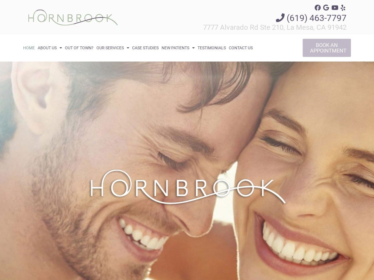 Hornbrook Center For Dentist Website Screenshot from hornbrook.com