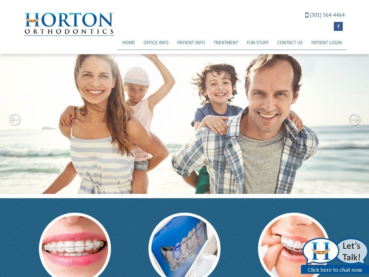 Horton Orthodontics Website Screenshot from hortonorthodontics.com