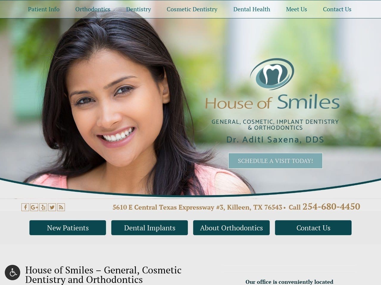 House of Smiles Website Screenshot from houseofsmiles.net