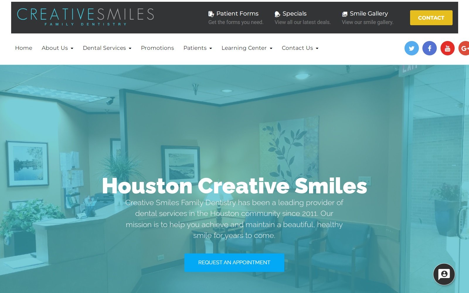 houstoncreativesmiles.com screenshot