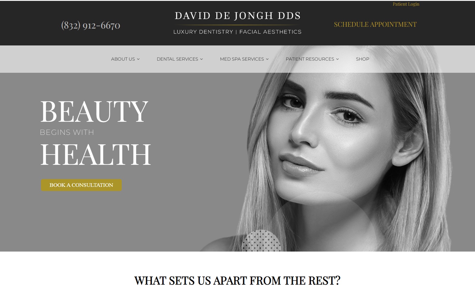 houstontexasdentalspa.com screenshot