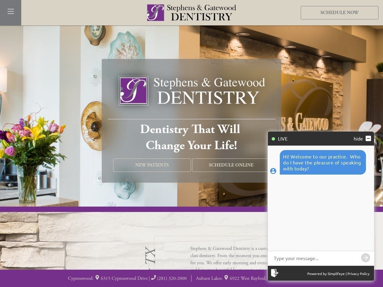 Stephens And Gatewood Dentist Website Screenshot from houstontexasdentist.com