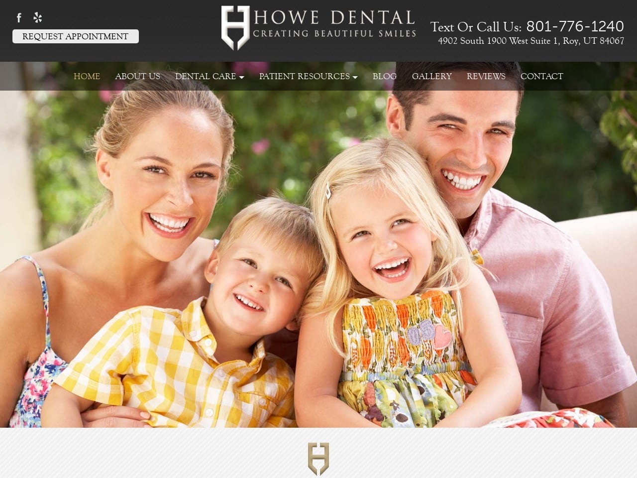 Aalpha Dental Center Website Screenshot from howedentalteam.com