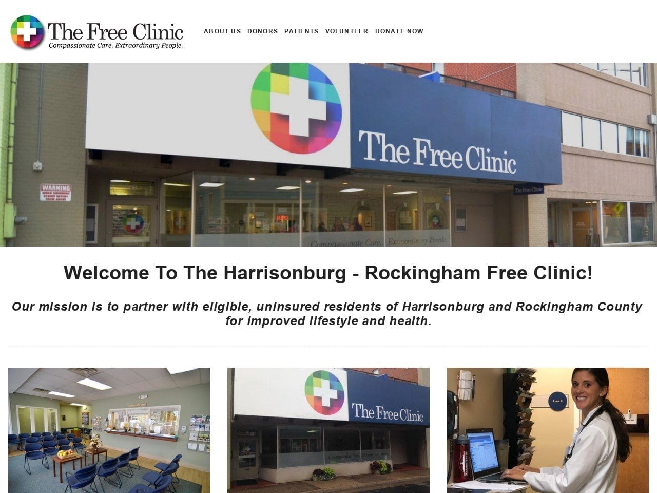 Harrisonburg Rockingham Free Website Screenshot from hrfreeclinic.org