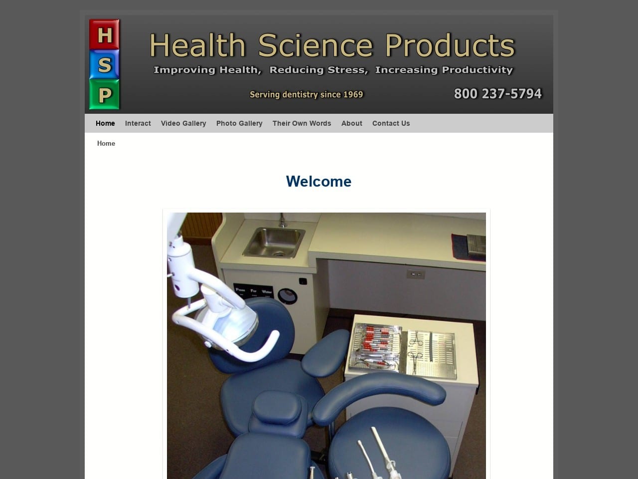 Health Science Products Inc Website Screenshot from hspinc.com