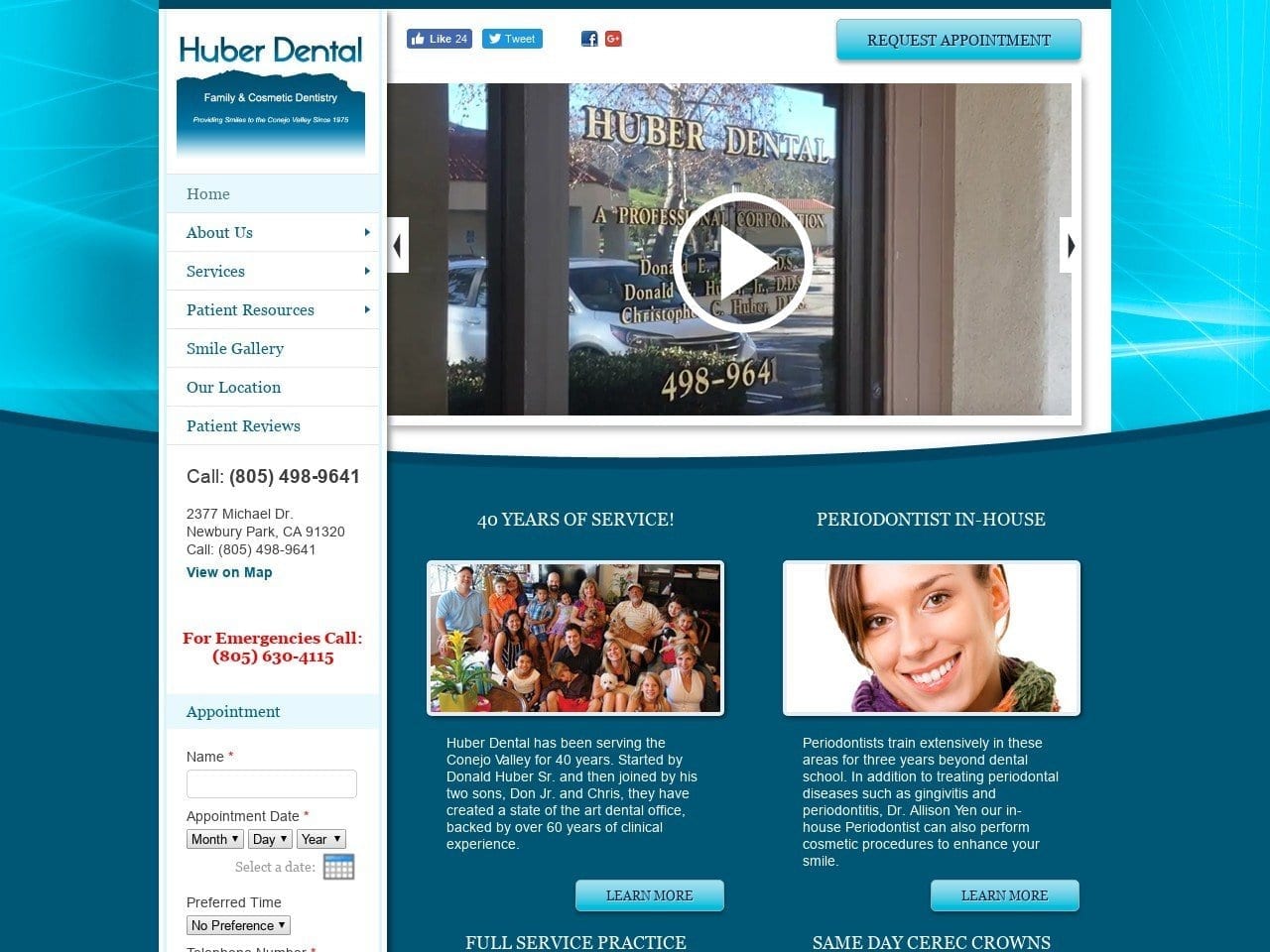 Huber Dental Website Screenshot from huberdental.com