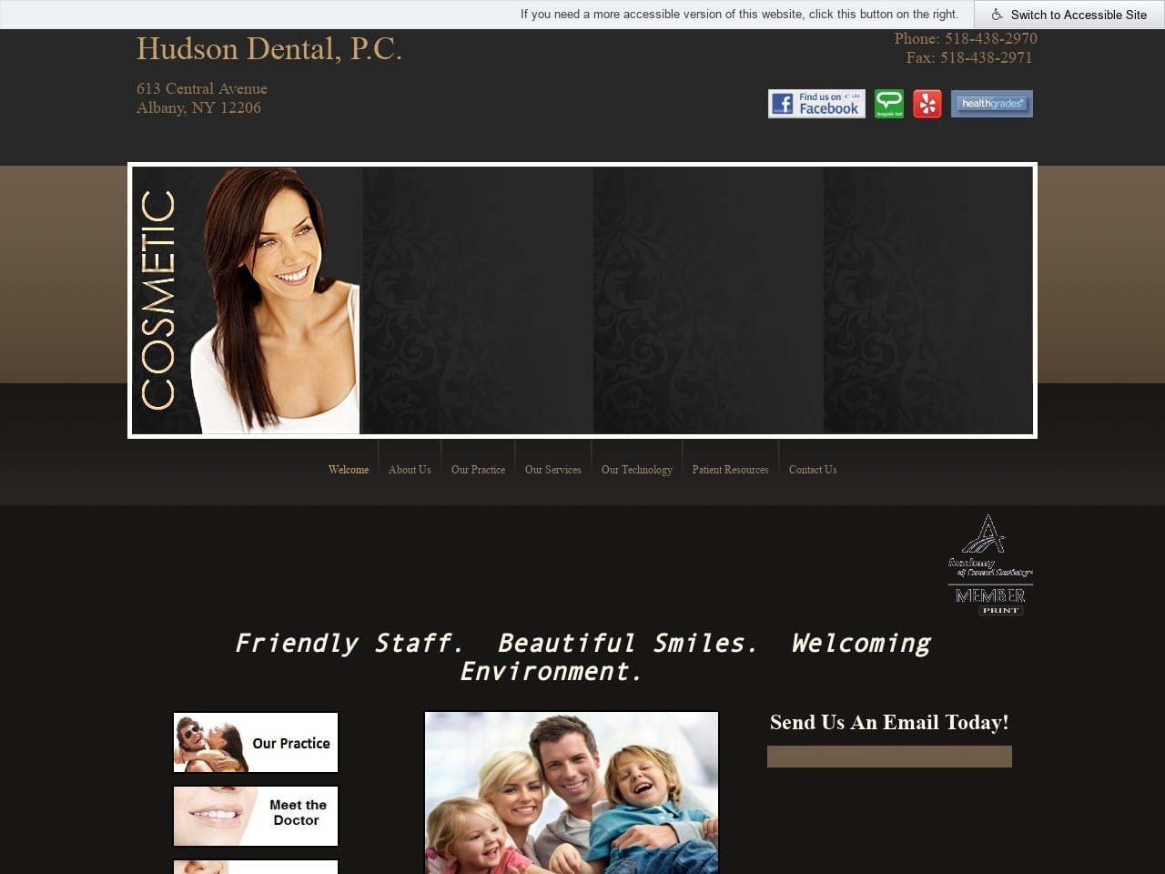 Hudson Dental PC Website Screenshot from hudsondentalpc.com