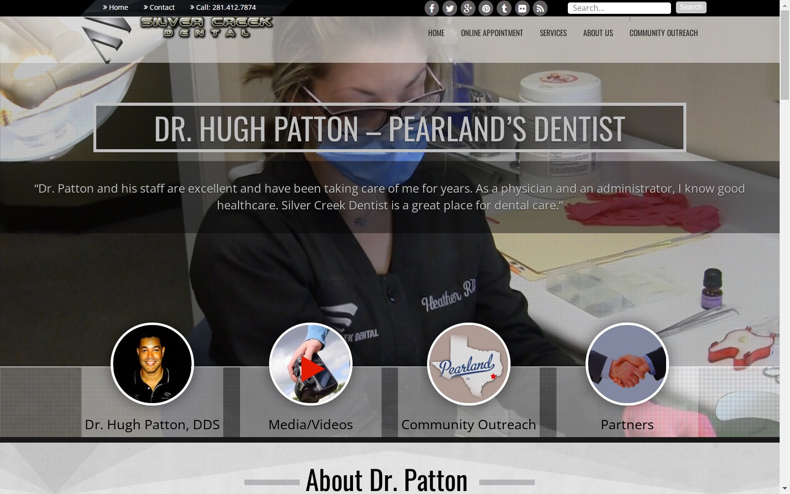 hughpattondds.com screenshot