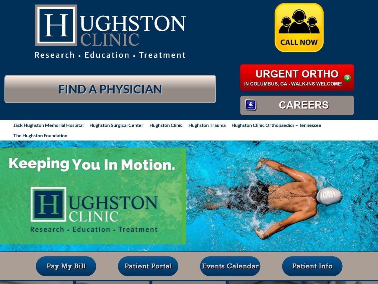 McGrory James E MD Website Screenshot from hughston.com