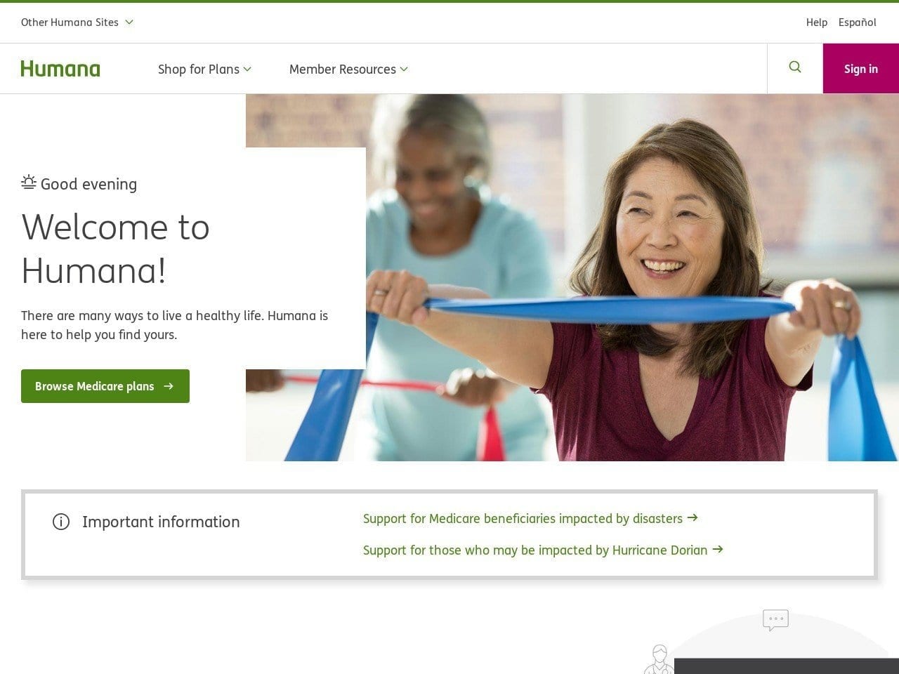 Humana Specialty Benefits Website Screenshot from humana.com