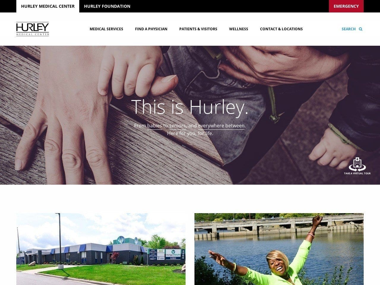 Hurley Family Ambulatory Health Website Screenshot from hurleymc.com