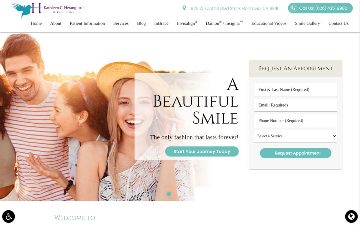 hwangorthodontics.com screenshot