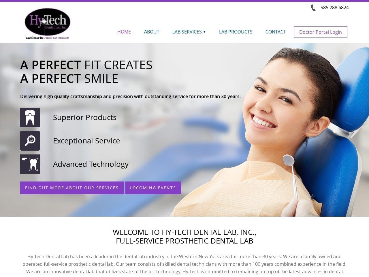 Hy Website Screenshot from hytechdentallab.com