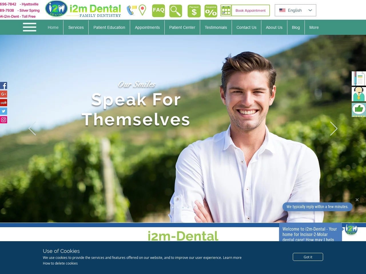 i2m Dental Website Screenshot from i2mdental.com