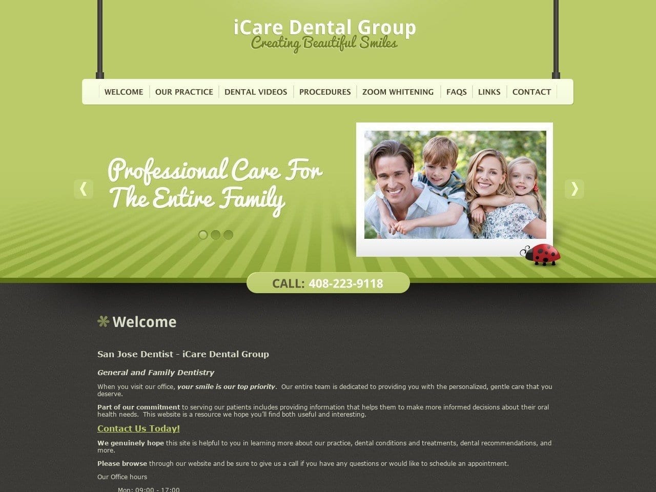 I Care Website Screenshot from icaredentalgroup.com