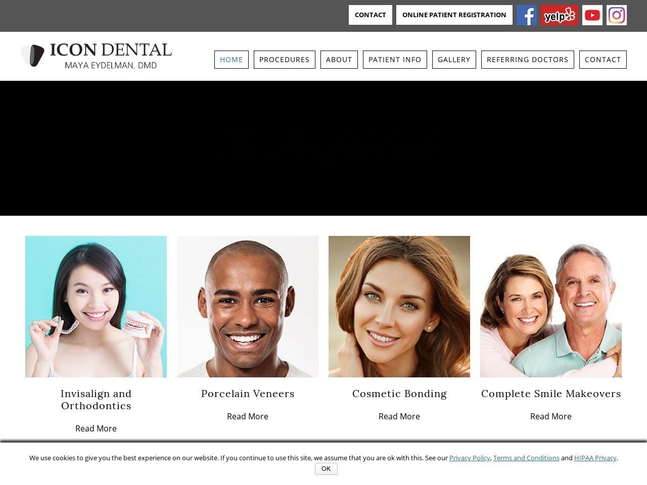 Eydelman Maya DDS Website Screenshot from icondentalsf.com