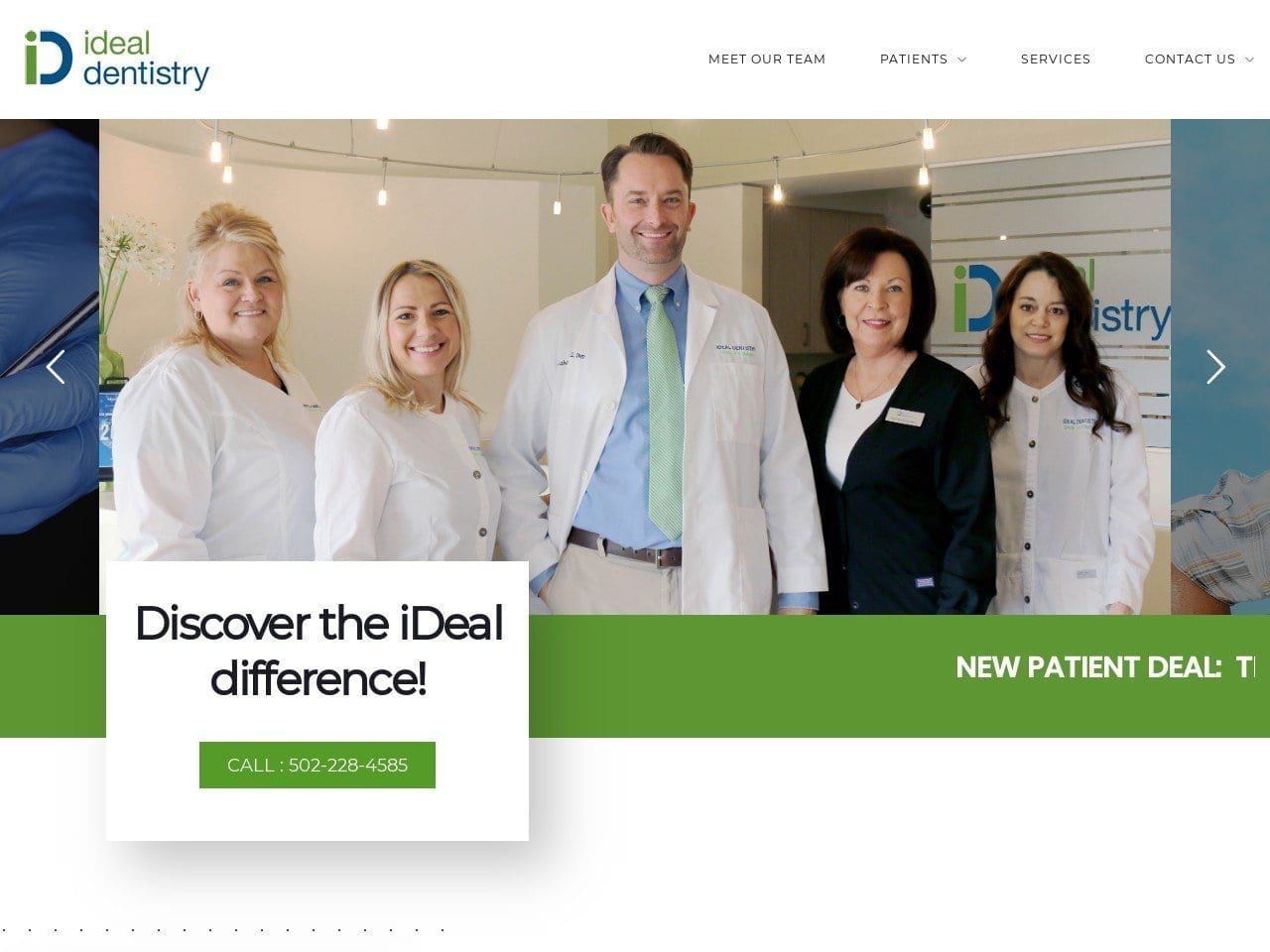 Ideal Dentist Website Screenshot from idealdentistry.biz
