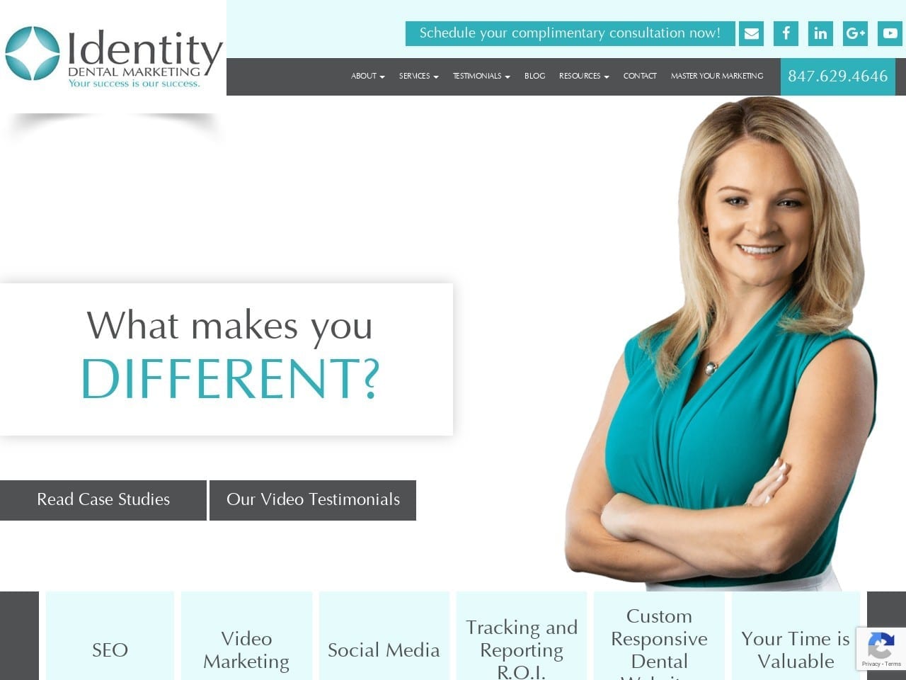 Identity Dental Marketing Website Screenshot from identitydental.com