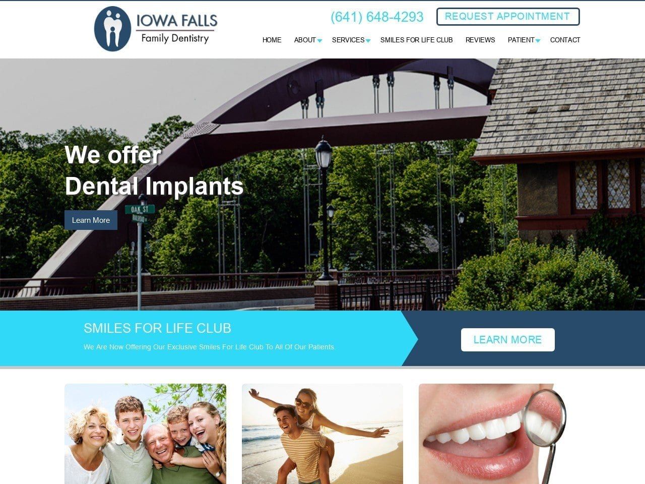 Iowa Falls Family Dentist Website Screenshot from iffamilydentistry.com