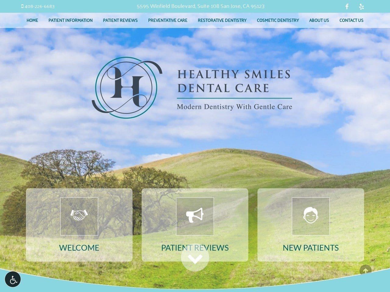 Healthy Smiles Dental Care Website Screenshot from ihealthysmiles.com