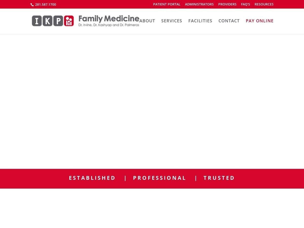 IKP Family Medicine Website Screenshot from ikpfamilymedicine.com