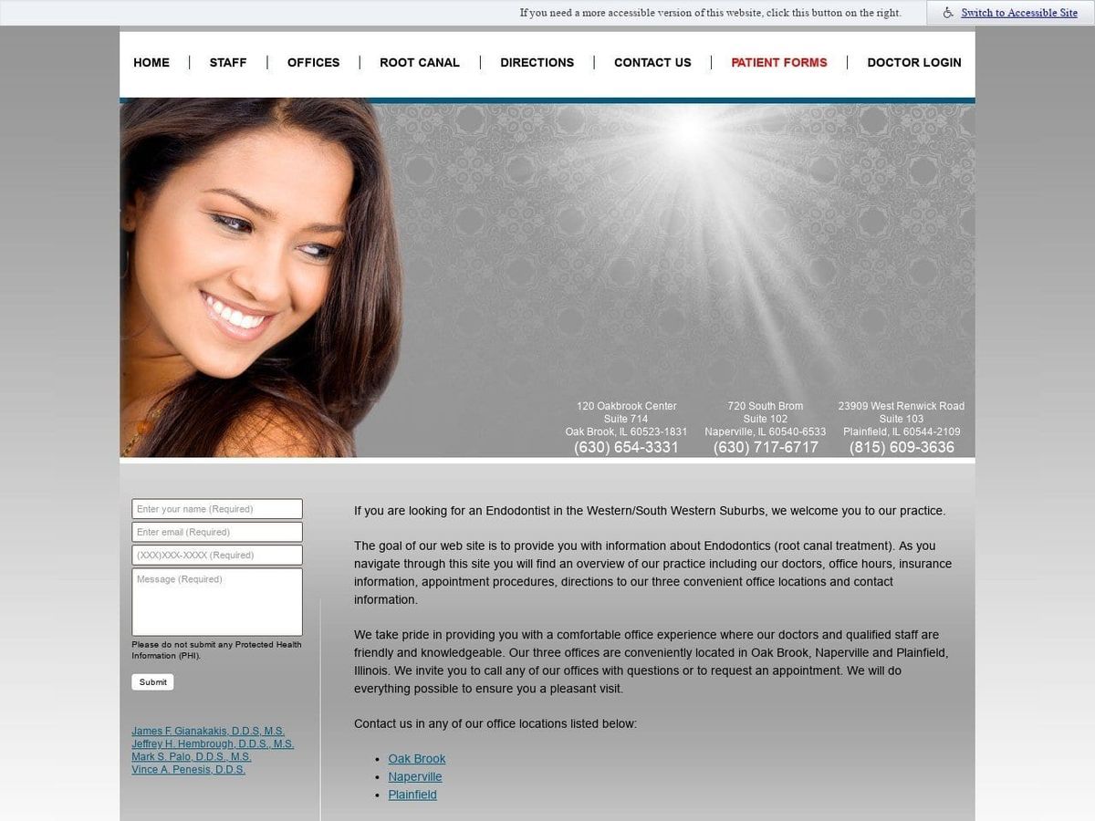 Endodontic Specialists of Il Website Screenshot from illinoisendo.com