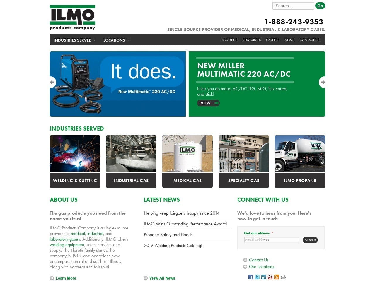 ILMO Products Company Website Screenshot from ilmoproducts.com