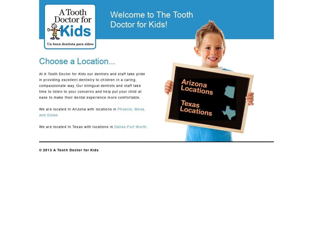 Arizonas Tooth Doctor For Kids Website Screenshot from ilovetoothdoctor.com