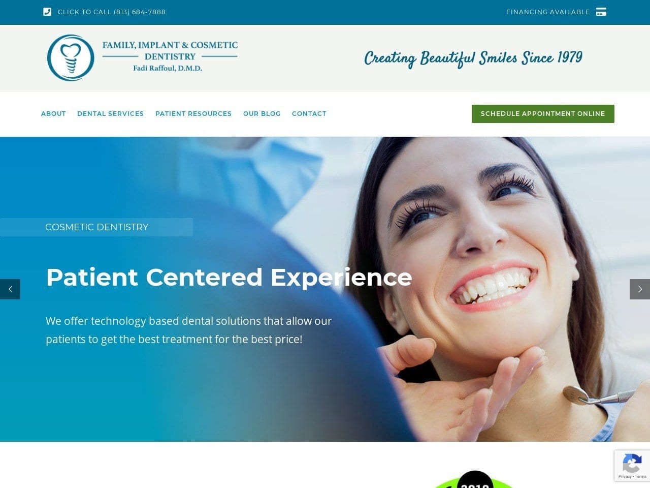 Family Implant Dentist Website Screenshot from implantandcosmeticdentistry.com