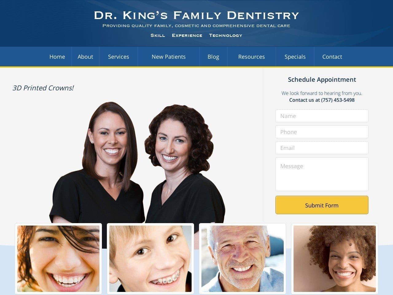 Dr. Christopher T. King DDS Website Screenshot from implantkingdds.com